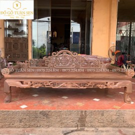 Giường Phương Lười Gỗ Gụ Cao Cấp – Chạm Khắc Tinh Xảo, Bền Đẹp Theo Thời Gian