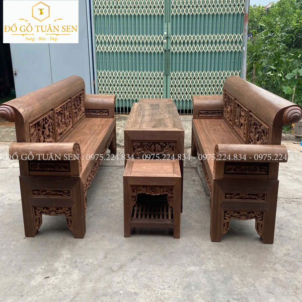 Bộ trường kỷ gỗ gụ khổng lồ