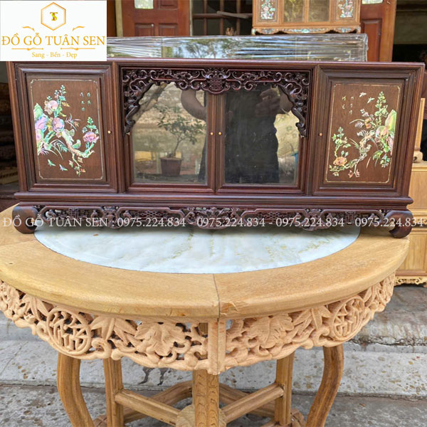 Mẫu tủ chè gỗ gụ ta đẹp , uy tín 