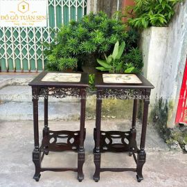 Đôn kệ vuông to cao đục nho 