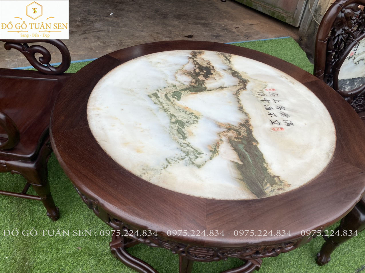 Bộ bàn ghế trúc kép gỗ gụ đẹp nhất 2023 lên ten đồng đều và bóng tự nhiên