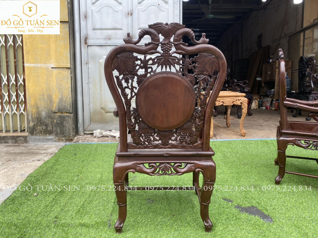 Bộ bàn ghế trúc kép gỗ gụ đẹp nhất 2023 lên ten đồng đều và bóng tự nhiên