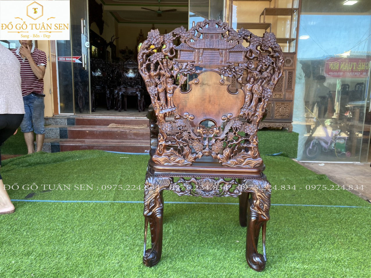 Thông tin kích thước bộ ghế bát tiên 7 món gỗ gụ 