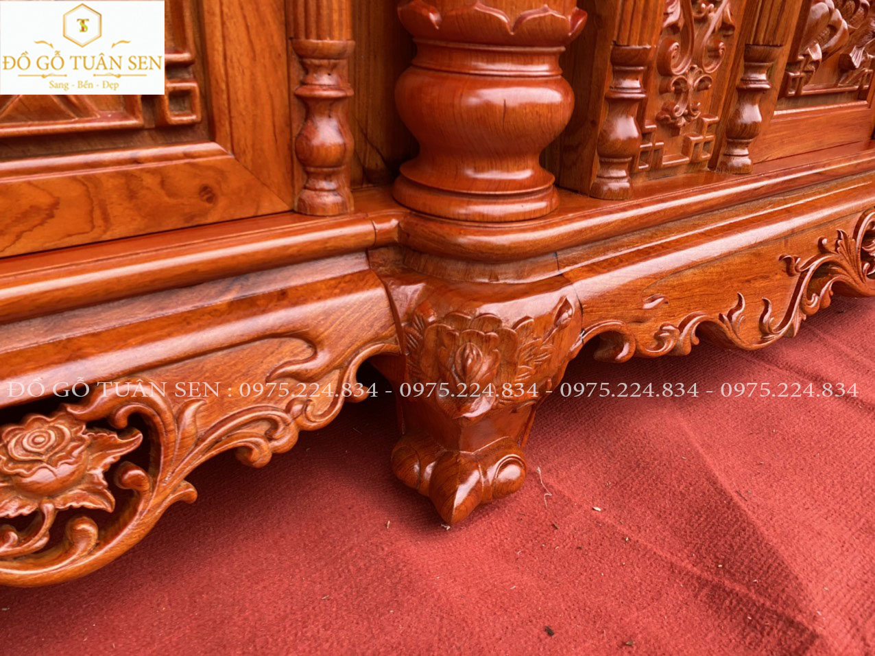 Cam kết khi mua Kệ tivi gỗ hương cột nho của đồ gỗ Tuân SEN 