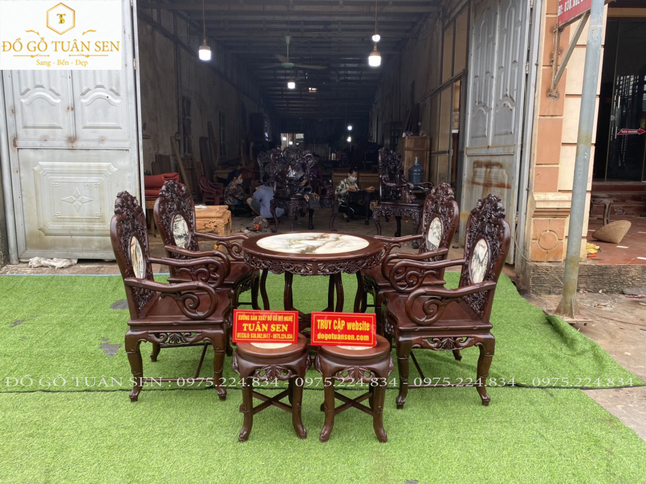 Bộ bàn ghế trúc kép gỗ gụ đẹp nhất 2023