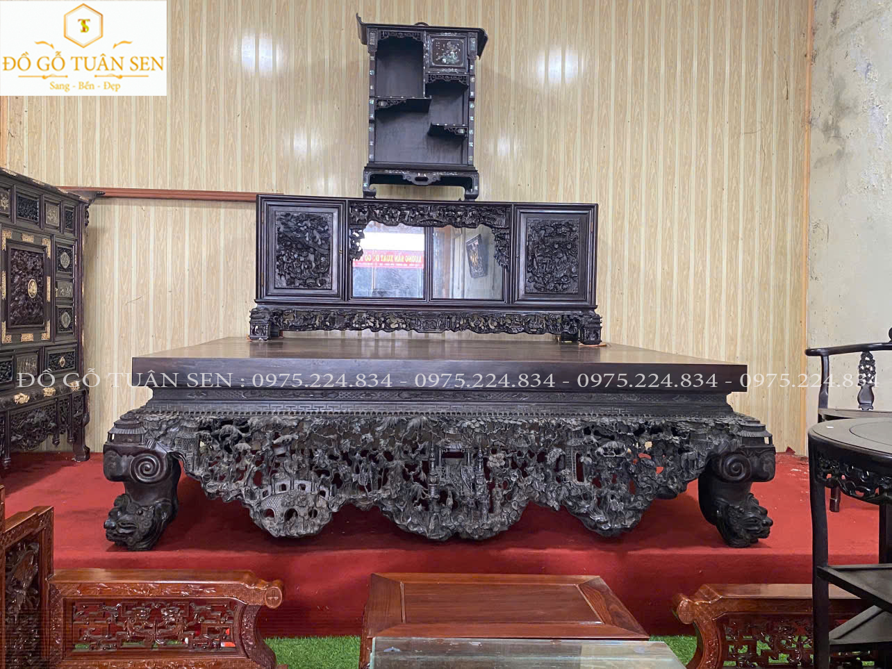 Bộ sập đục tích gỗ gụ 