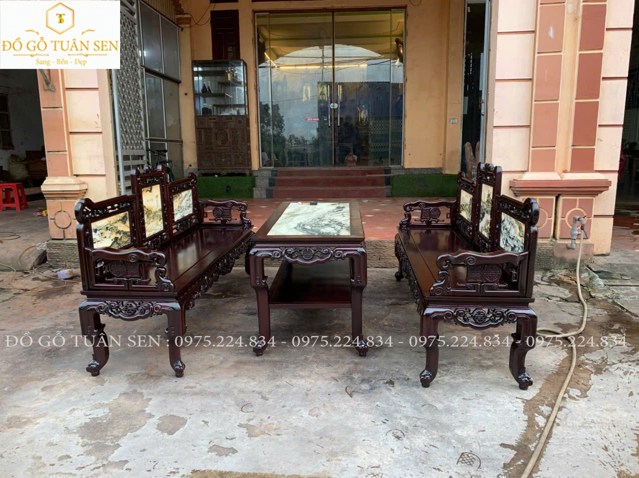 Bộ trường đục 2 mặt gỗ gụ 