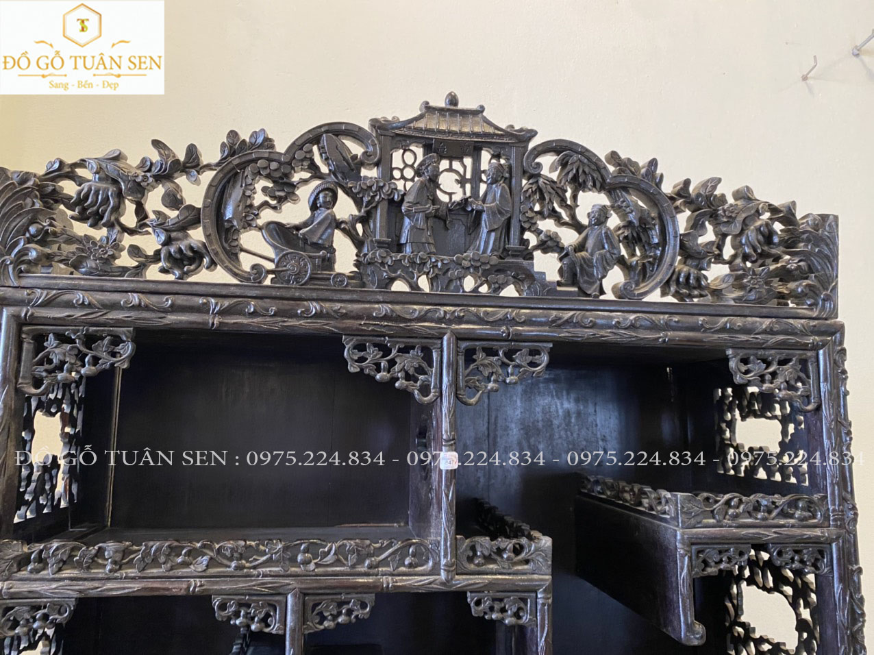 Hãy cùng đồ gỗ Tuân Sen xem hình ảnh tủ cổ xưa gỗ trắc 