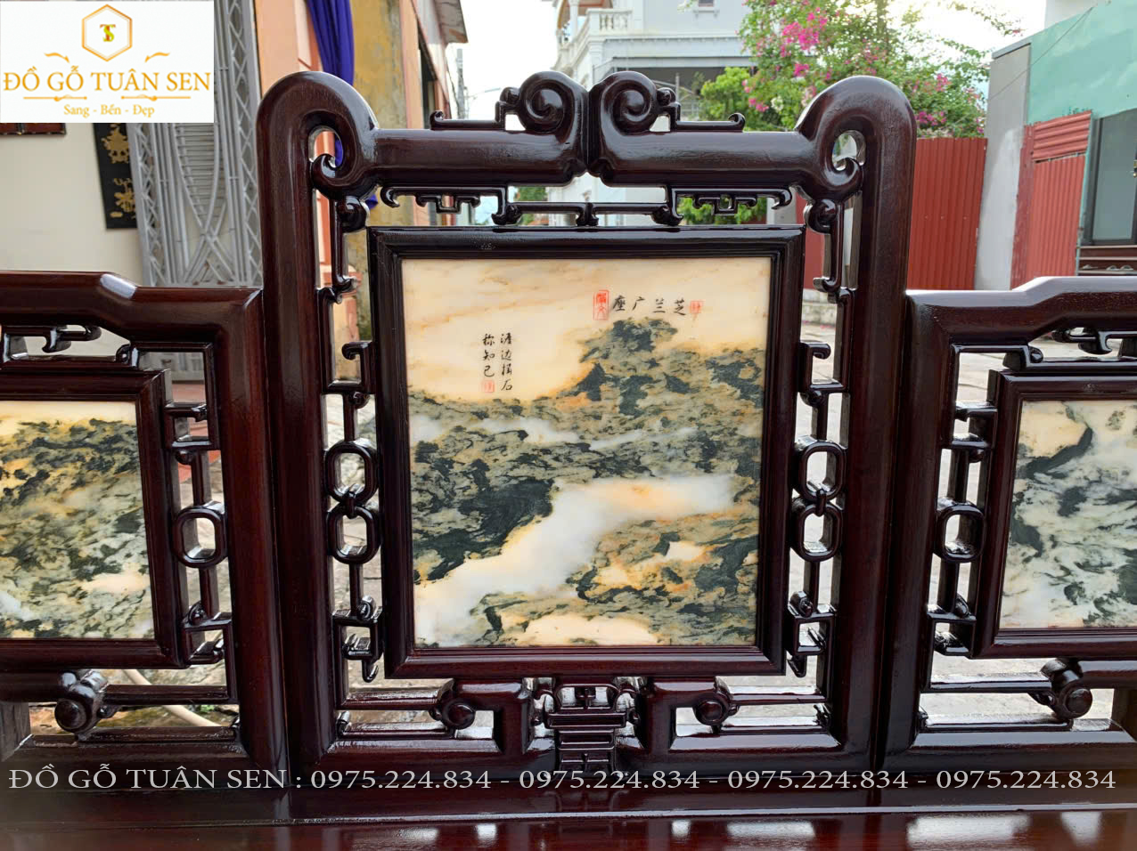 Hình ảnh bộ trường đục 2 mặt gỗ gụ 