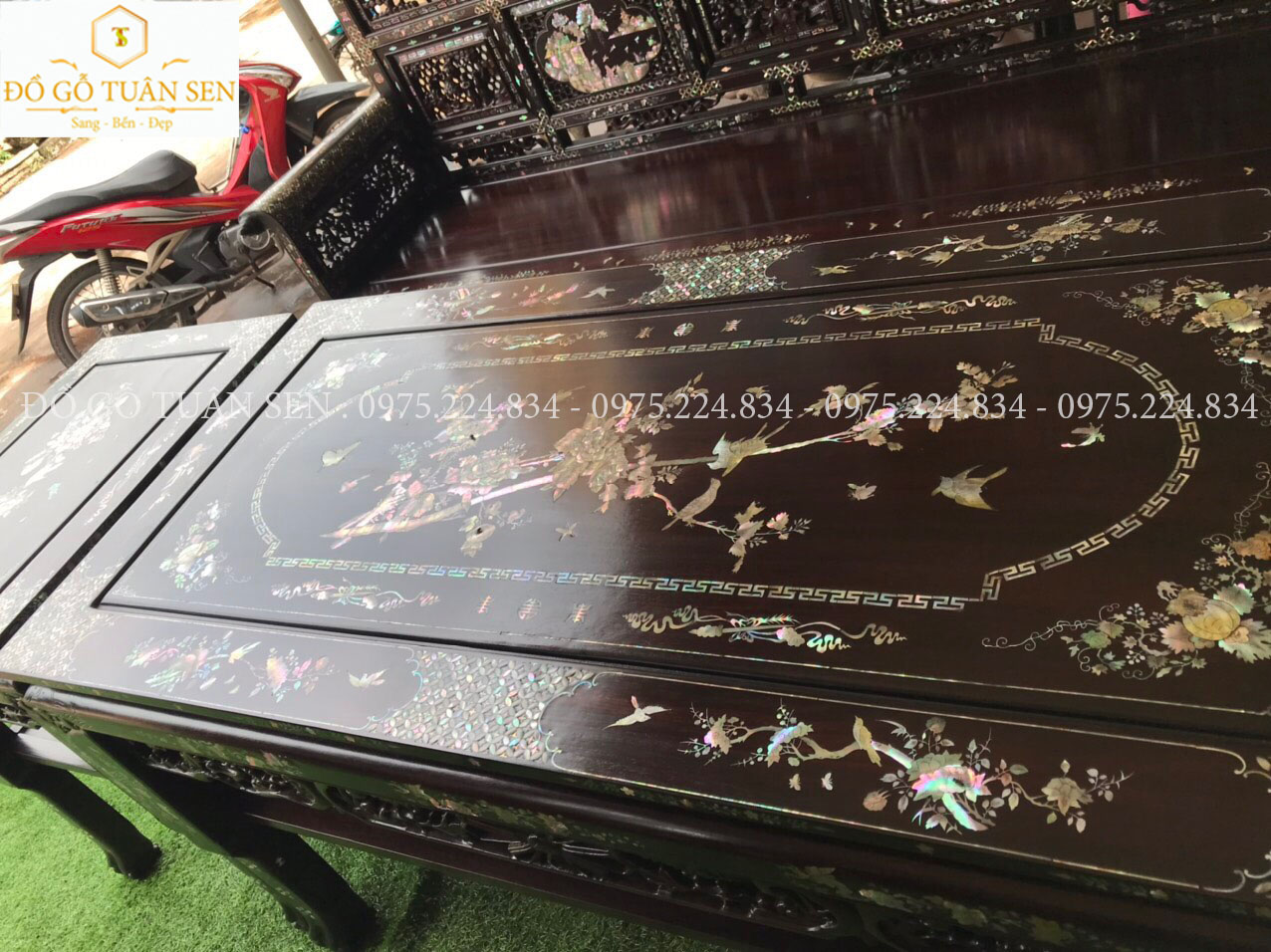 hình ảnh bộ trương huế khảm ốc đẹp