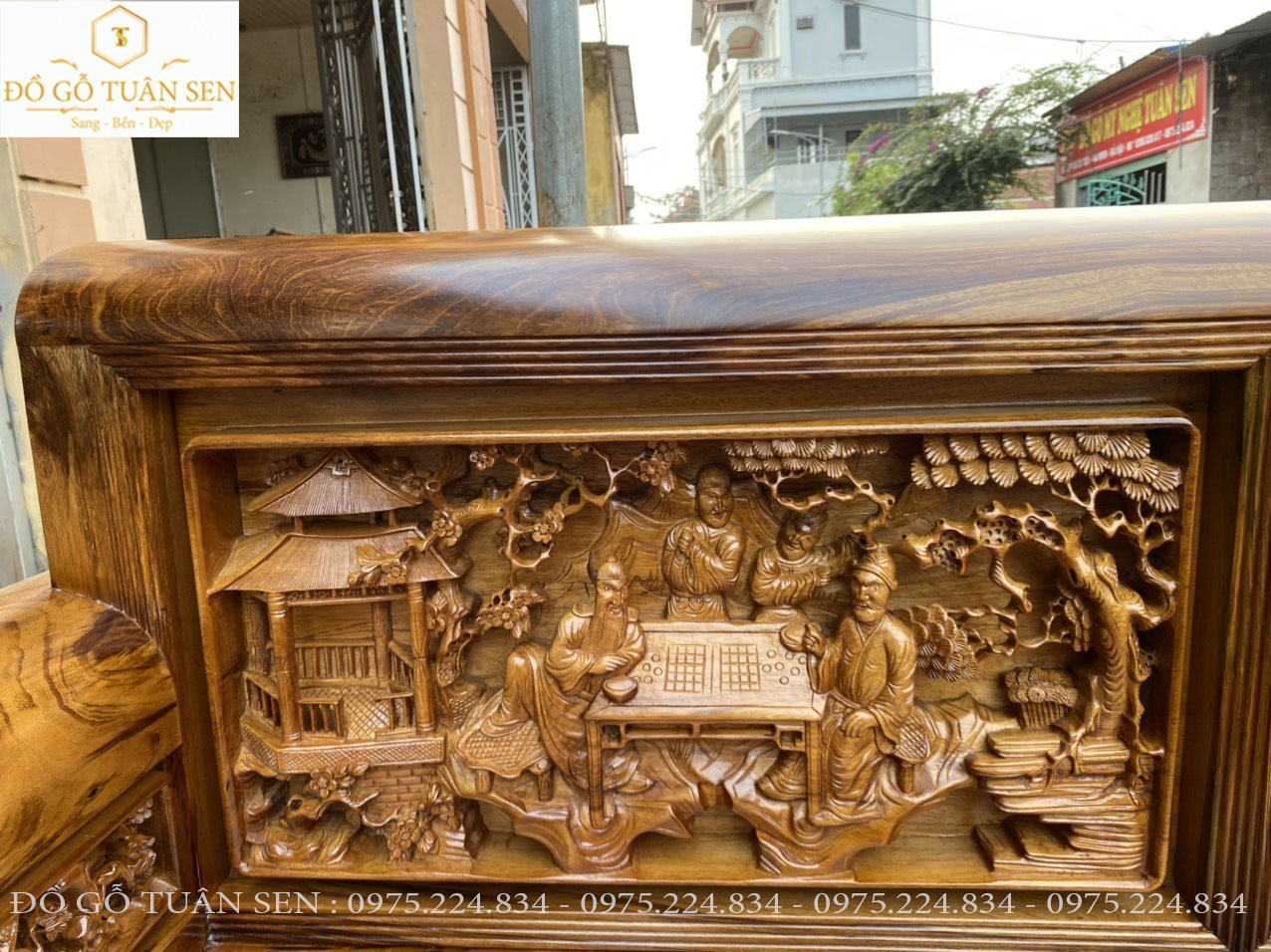 hình ảnh bộ Trường kỷ  gỗ gụ ta quảng bình 