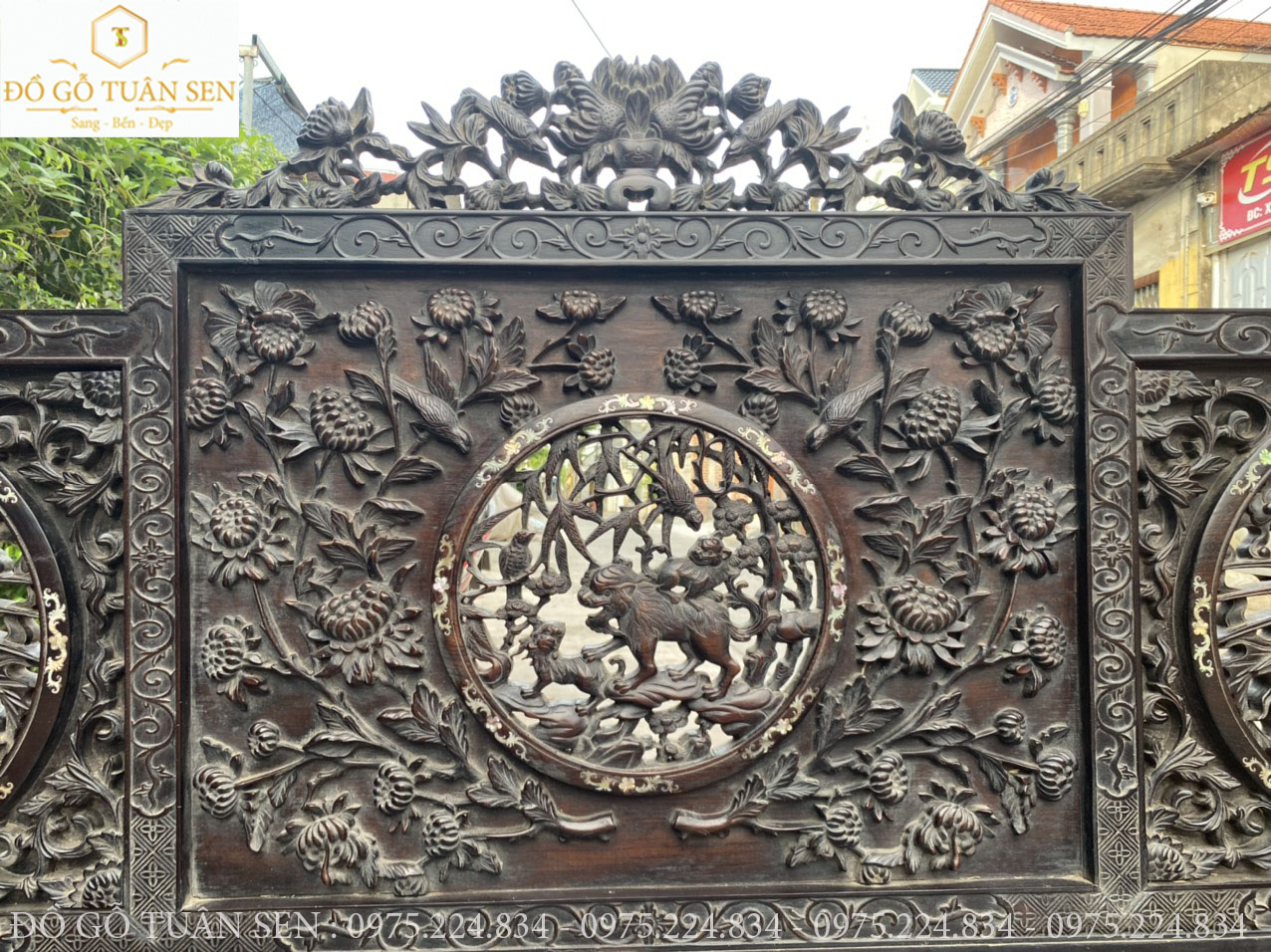 Hình ảnh Bộ trường kỷ huế gỗ gụ khảm ốc dáng đẹp nhất 2023