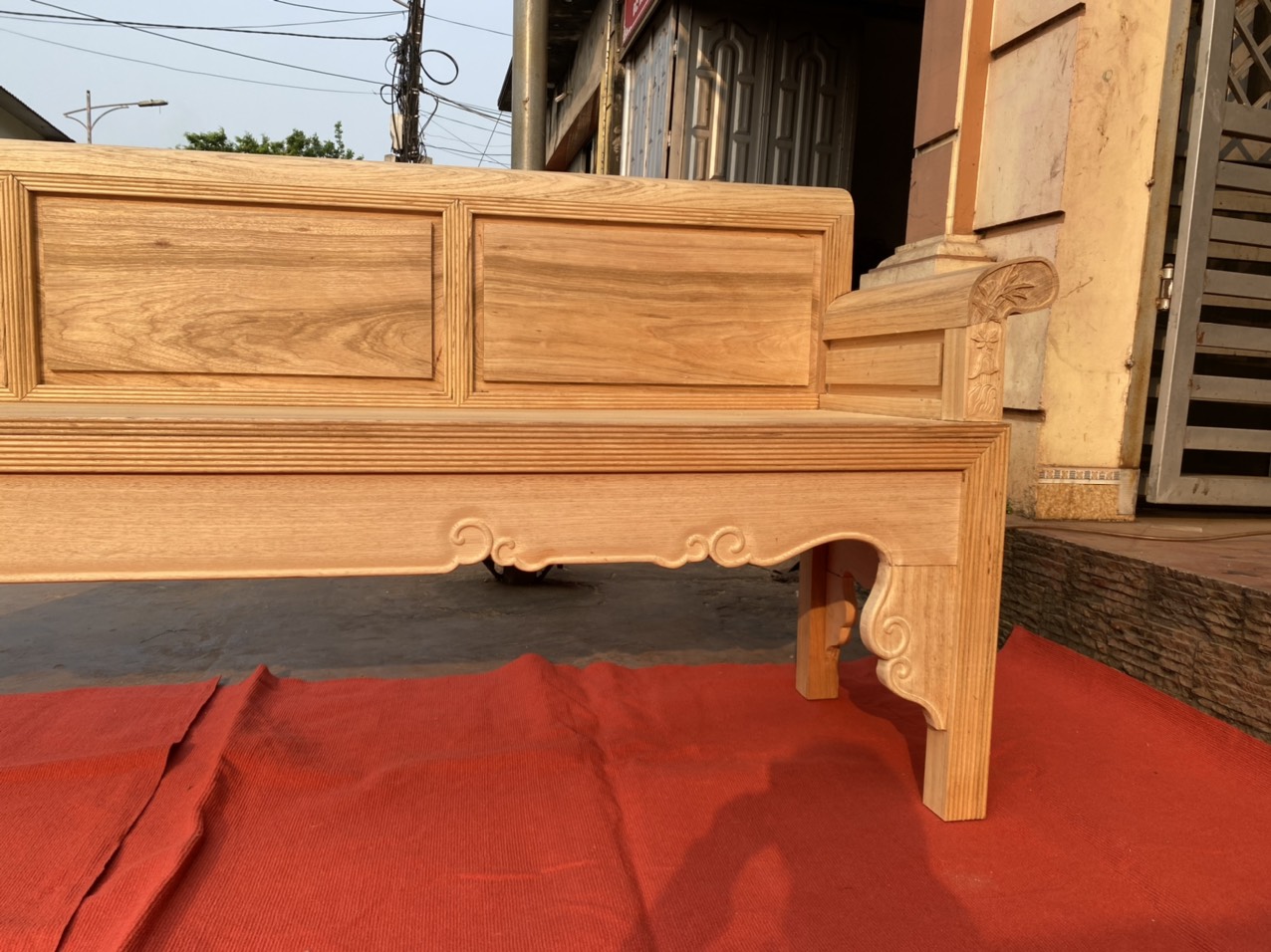 Hình ảnh bộ  trường kỷ trơn gỗ gụ T23