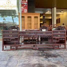  kệ tivi  móc gỗ gụ