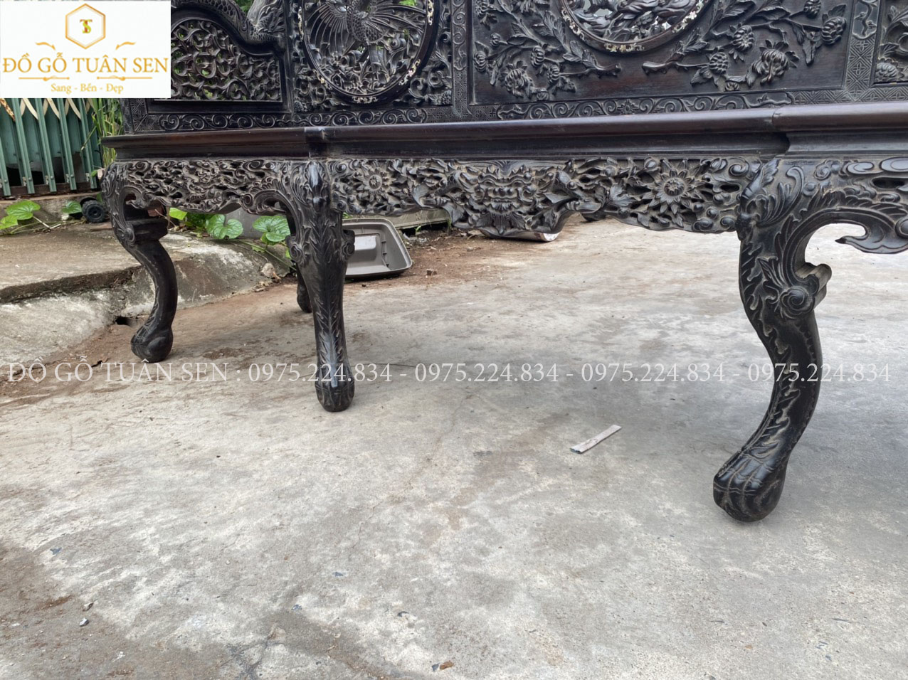 Mua Bộ trường kỷ huế gỗ gụ khảm ốc dáng đẹp nhất 2023 của đồ gỗ Tuân Sen 