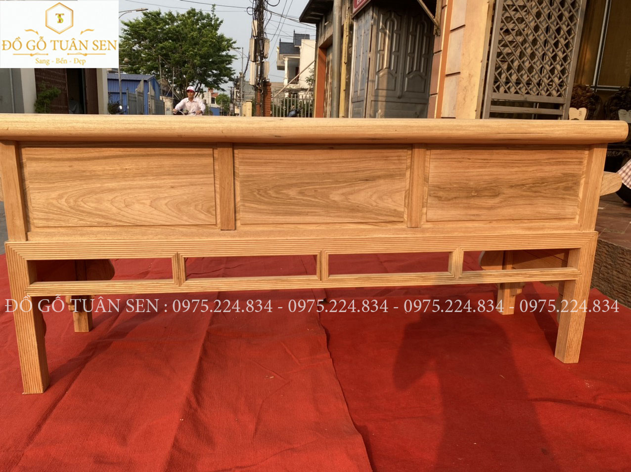 Mua bộ trường kỷ trơn gỗ gụ T23 của đồ gỗ Tuân Sen 