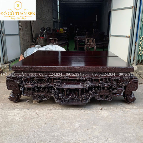Sập Gỗ Gụ Đục Tay Tinh Xảo – Hàng Hiếm, Số Lượng Có Hạn