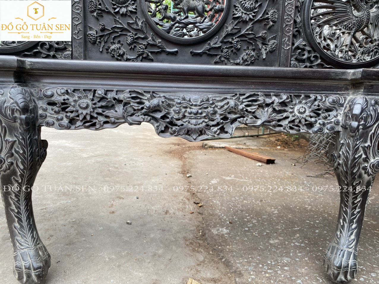 Thông tin kích thước Bộ bàn ghế trường kỷ huế dáng đẹp nhất hiện nay 