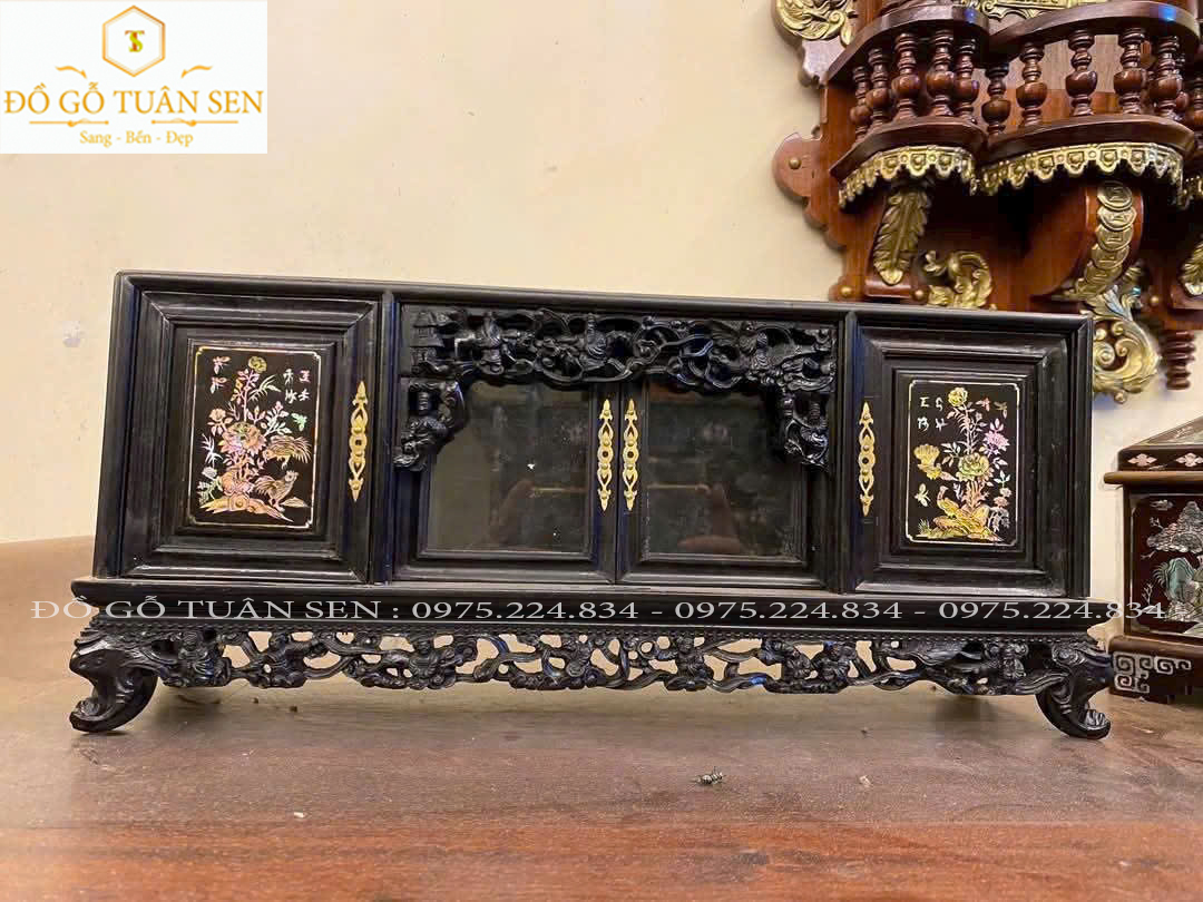 Thông tin kích thước tủ chè mini gỗ trắc đẹp 