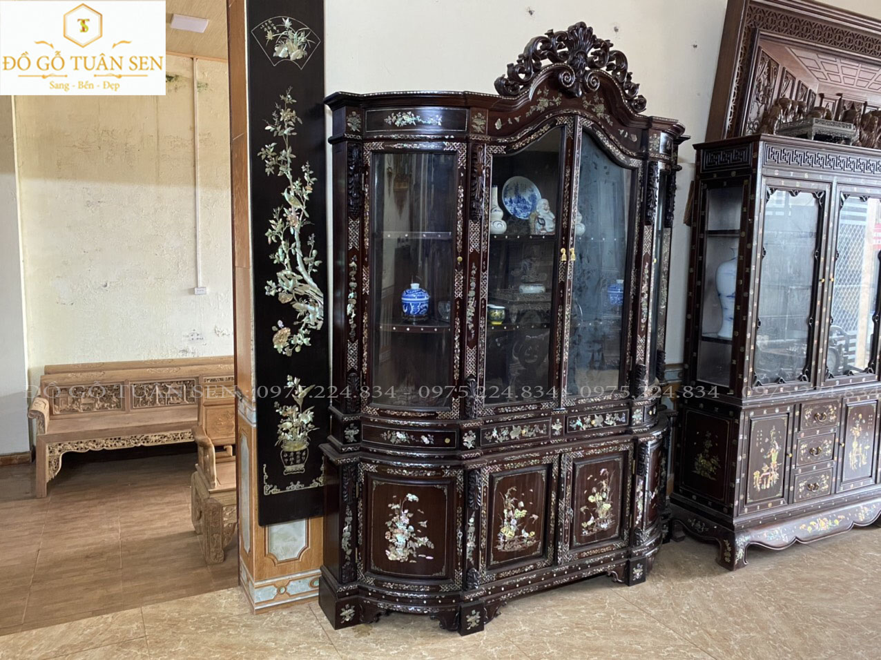 Thông tin  tủ bày đồ khảm ốc đẹp