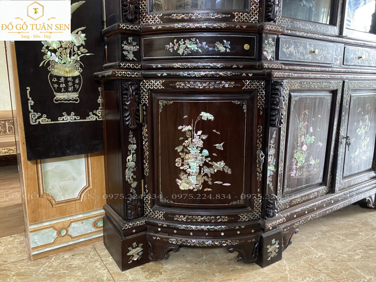 tú bày đồ khảm ốc đẹp